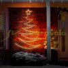 Illuminated Christmas tree decoration with warm white LED 100x150 cm metal and plastic