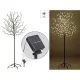 Napelemes LED karácsonyi dekorációs fa 150 cm, 200 LED meleg fehér, karácsonyfa bel- és kültéri 