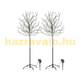   Napelemes LED karácsonyi dekorációs fa 150 cm 2 darabos szett 200 LED meleg fehér,  karácsonyfa bel- és kültéri karácsonyi világítás