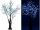 LED Christmas decoration tree 180 cm, 336 LEDs warm white, with 336 colored light-up flowers indoor and outdoor lighting