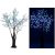 LED karácsonyi dekorációs fa 180 cm, 336 LED meleg fehér, 336 db színesen világító virággal