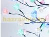 LED Christmas decoration tree 180 cm, 336 LEDs warm white, with 336 colored light-up flowers indoor and outdoor lighting