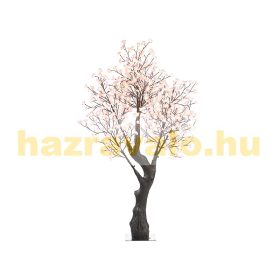   LED díszfa, cseresznyevirág dekorációs fa 200 cm, 576 LED meleg fehér, 576 db világító virággal bel- és kültéri világítás