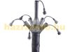 LED Christmas decoration tree 250 cm, 600 LED warm white, with 600 luminous flowers indoor and outdoor lighting