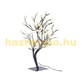   LED karácsonyi dekorációs fa 45 cm, 64 LED meleg fehér, 64 db világító virággal bel- és kültéri karácsonyi világítás