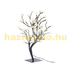 LED karácsonyi dekorációs fa 45 cm, 64 LED meleg fehér, 64 db világító virággal bel- és kültéri