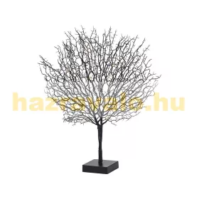 LED karácsonyi dekorációs fekete fa 50 cm, 25 LED meleg fehér, karácsonyfa beltéri karácsonyi 