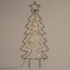 Illuminated Christmas tree decoration warm white with 90 LEDs 87 cm metal