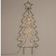 Illuminated Christmas tree decoration warm white with 90 LEDs 87 cm metal