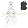 Illuminated Christmas tree decoration warm white with 90 LEDs 87 cm metal