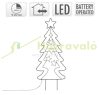Illuminated Christmas tree decoration warm white with 90 LEDs 87 cm metal