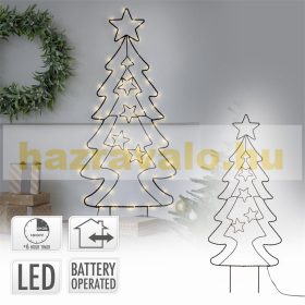   LED karácsonyfa karácsonyi dekoráció 87 cm,  90 LED meleg fehér, fémből készült LED karácsonyfa bel- és kültéri karácsonyi világítás
