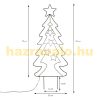 LED Christmas tree Christmas decoration 87 cm, 90 LEDs warm white, metal LED Christmas tree indoor and outdoor Christmas lighting