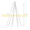 Christmas tree light net, 208 cm warm white 192 LED Christmas lighting, festive light string