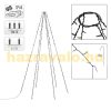 Christmas tree light net, 208 cm warm white 192 LED Christmas lighting, festive light string