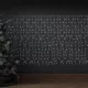 LED fényfüggöny 200 cm hideg fehér 240 LED karácsonyi világítás 12 funkcióval, ünnepi fényfüzér