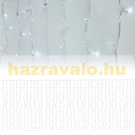   LED fényfüggöny 200 cm hideg fehér 240 LED karácsonyi világítás 12 funkcióval, ünnepi fényfüzér