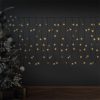 Light curtain Christmas lighting 200 cm black 200 warm white LED Christmas string lights