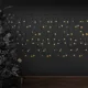 Fényfüggöny karácsonyi világítás 200 cm fekete 200 db meleg fehér LED karácsonyi fényfüzér