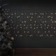 Light curtain Christmas lighting 200 cm black 200 warm white LED Christmas string lights