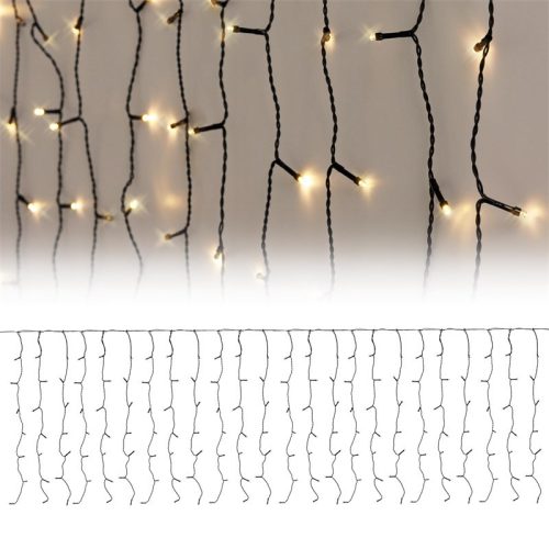 Light curtain Christmas lighting 300 cm black 400 warm white LED Christmas string lights