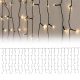 Light curtain Christmas lighting 300 cm black 400 warm white LED Christmas string lights