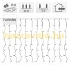 Light curtain Christmas lighting 300 cm black 400 warm white LED Christmas string lights