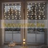 LED light curtain snowflake 100 cm warm white 40 LED Christmas lighting with timer, festive light string