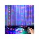 LED light curtain, 300 LED color, 3x3 meters with remote control, timer USB Christmas decoration, lighting