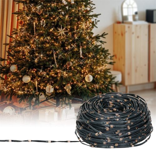 Christmas light string with LED built into the wire 45 m light chain 1500 LEDs, warm white, with 8 functions