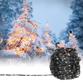   Karácsonyi fényfüzér vezetékbe épített LED-el 24 m fénylánc 800 LED, meleg fehér, 8 funkcióval