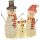 Snowman family with 148 LEDs Christmas lighting weatherproof white