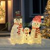 Snowman family with 148 LEDs Christmas lighting weatherproof white