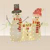 Snowman family with 148 LEDs Christmas lighting weatherproof white