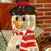 Snowman family with 148 LEDs Christmas lighting weatherproof white