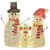 Snowman family with 148 LEDs Christmas lighting weatherproof white