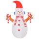 Inflatable snowman with rotating lighting 180x100x240 cm Christmas decoration for indoors and outdoors