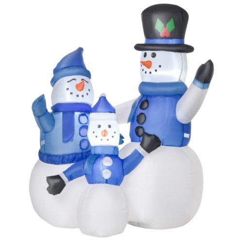 Inflatable snowman decoration, with LED lighting, 180 cm built-in fan, self-inflating