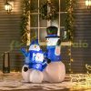 Inflatable snowman decoration, with LED lighting, 180 cm built-in fan, self-inflating