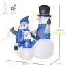 Inflatable snowman decoration, with LED lighting, 180 cm built-in fan, self-inflating