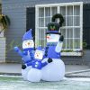 Inflatable snowman decoration, with LED lighting, 180 cm built-in fan, self-inflating