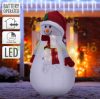 Illuminated LED snowman foldable 140 cm warm white with 20 LEDs plastic Christmas decoration