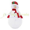 Illuminated LED snowman foldable 140 cm warm white with 20 LEDs plastic Christmas decoration