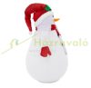 Illuminated LED snowman foldable 140 cm warm white with 20 LEDs plastic Christmas decoration