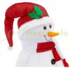 Illuminated LED snowman foldable 140 cm warm white with 20 LEDs plastic Christmas decoration