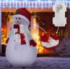 Illuminated LED snowman foldable 140 cm warm white with 20 LEDs plastic Christmas decoration