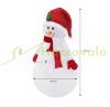 Illuminated LED snowman foldable 140 cm warm white with 20 LEDs plastic Christmas decoration