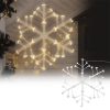 Illuminated snowflake Christmas decoration 87 cm, 288 LED warm white Christmas lighting