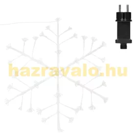   Világító hópehely karácsonyi dekoráció 87 cm, 288 LED meleg fehér karácsonyi világítás