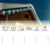 Christmas Lighting LED Icicle String Lights Cold White, 40 LEDs, 8 Light Modes with Timer, Outdoor Decoration